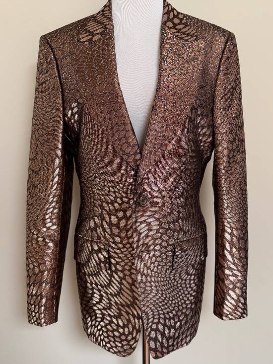 Tom Ford Other - Tom Ford Atticus Bronze Distorted Dot Pattern Dupioni Dinner Jacket
